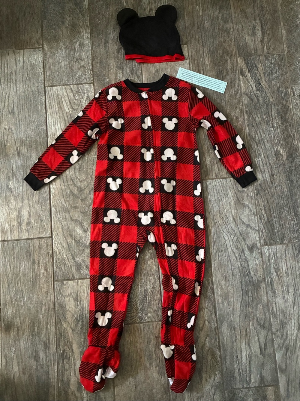 Disney 100 Mickey Mouse Hooded Fleece Sleeper with Matching Hat Toddler 4T